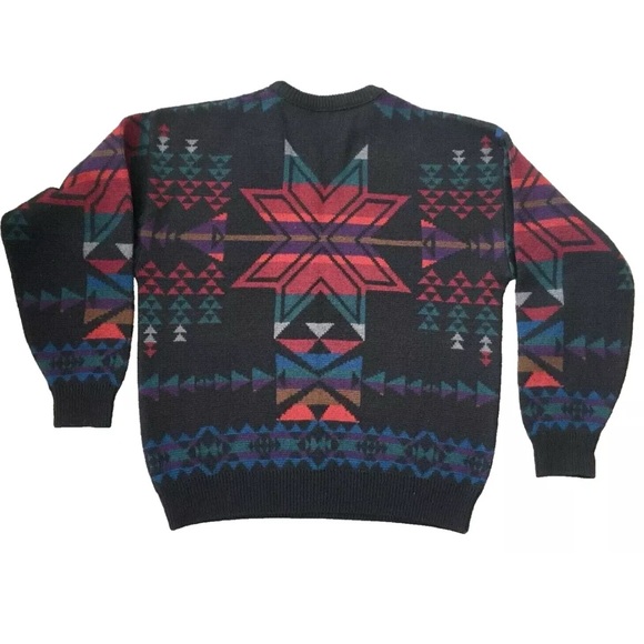 Pendleton Vintage Wool High Grade Western Wear Sweater, Sz XL, Aztec Winter - Picture 2 of 10